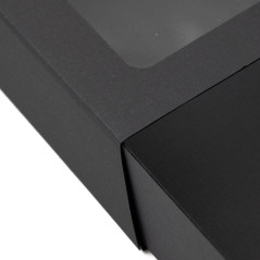 Black Universal Size Sleeve Pull-out Gift Box with Window