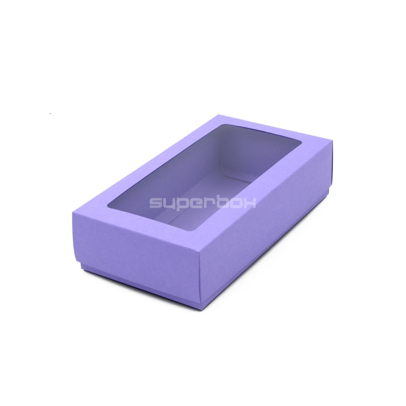 Lilac Two Piece Cardboard Gift Box with Window