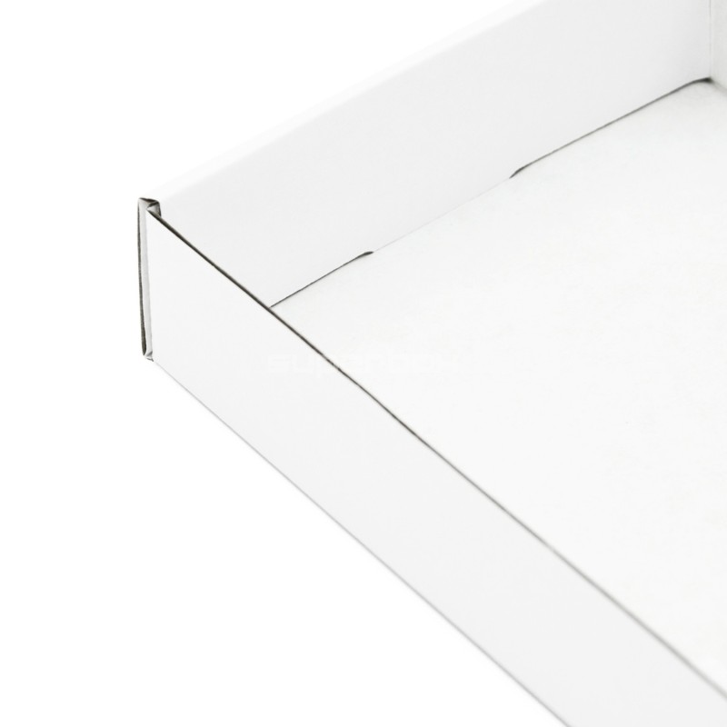 White Wide Tray for Gift Sets, 23 cm Long