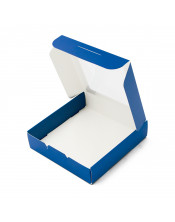 Tumši zila cepumu kastīte ar skaidru logu