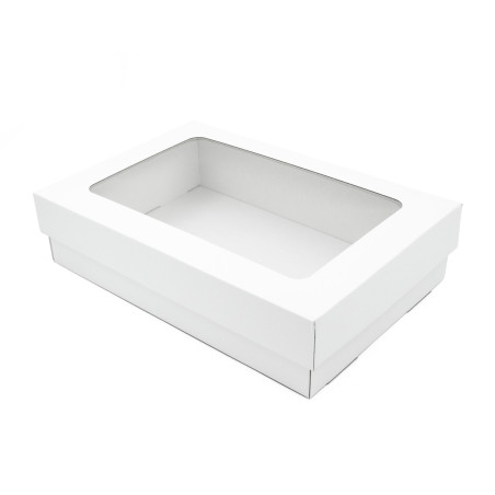 Multipurpose Black Base-Lid Gift Box with Clear Window