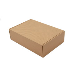 Brown A4 Size Gift Box with Brown Stripes