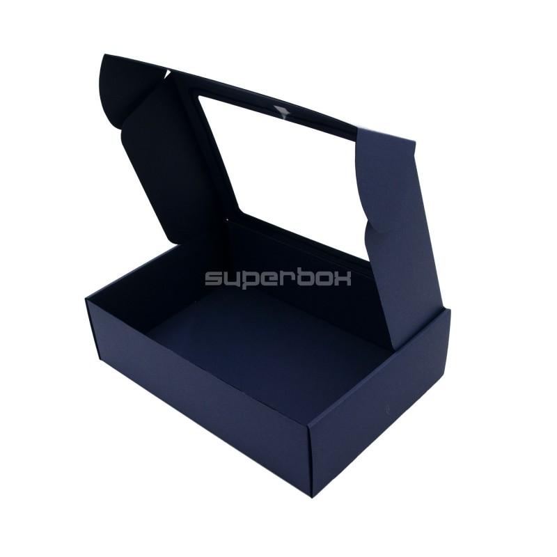 Navy Blue A4 Size Gift Box With Window