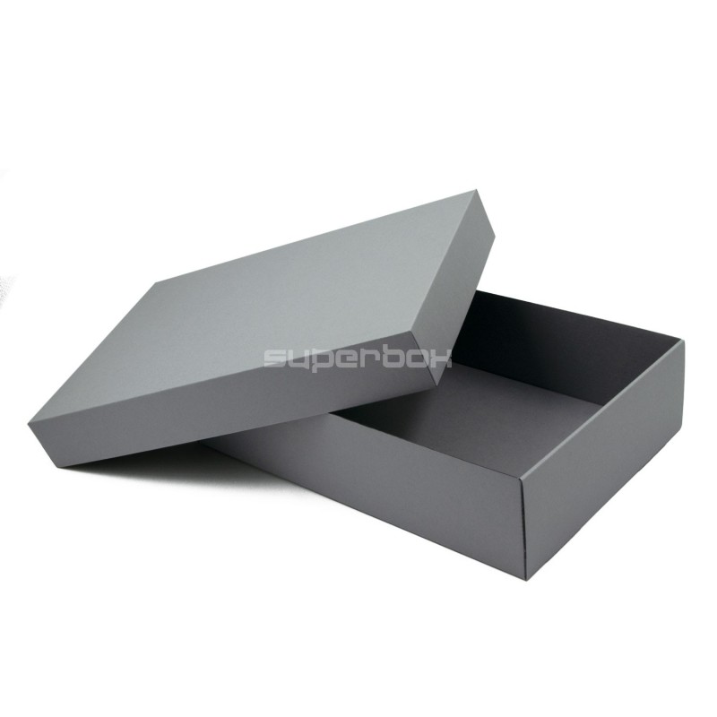 Multipurpose Grey  Base-Lid Gift Box of 8,5 cm Depth