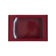 Cherry Red A4 Size Gift Box with Window