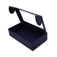 Navy Blue Gift Box with Clear Window