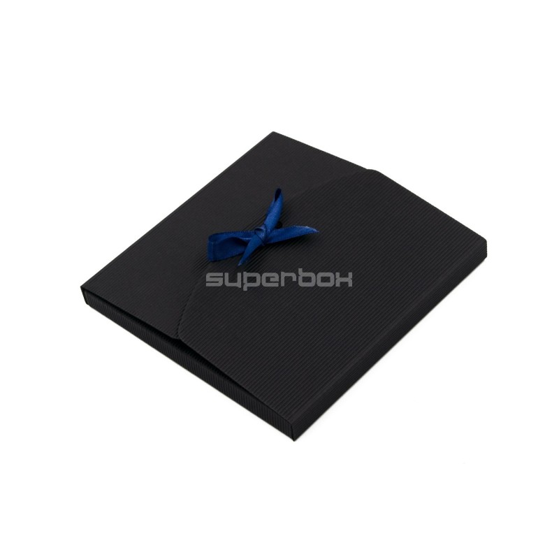 Чёрный конверт из декоративного гофрокартона, 155x155x10 мм Чёрный конверт из декоративного гофрокартона, 155x155x10 мм