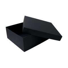 Large Black Square Gift Box, 14 cm Height for Toys