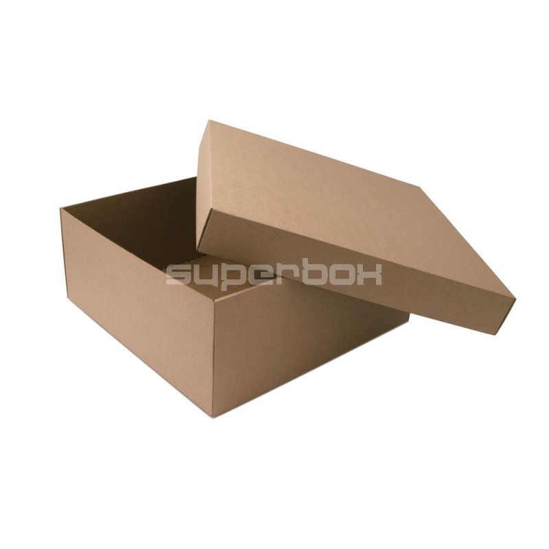 Large Brown Square Gift Box, 14 cm Height