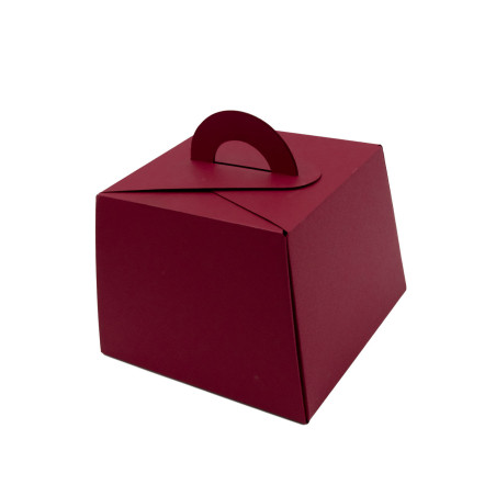 Cherryred Gift Box with Handle for PANETTONE Sweet Bread