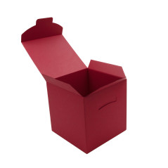 Large Cherry Red Cube-shaped Box for Business Gifts