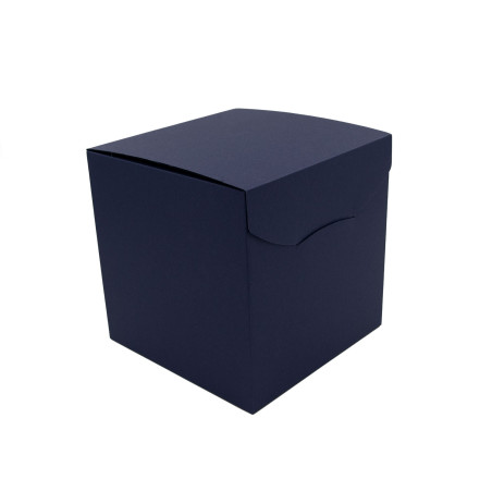 Large Navy Blue Cube-shaped Box for Business Gifts