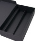 Extended Black PREMIUM Gift Box with Clear Window and Lines