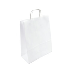 White Paper Bag with Twist Paper Handles