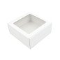 White Large Square Gift Box with Clear Window