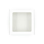 White Large Square Gift Box with Clear Window