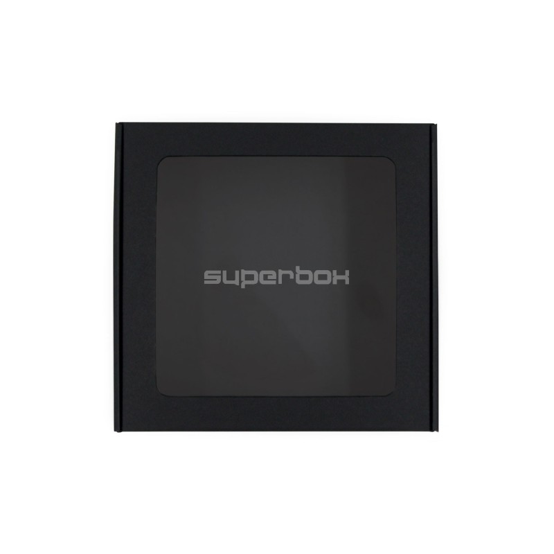 Black Large Square Gift Box with Clear Window