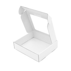 White Small Gift Box with PVC Window 5 cm High