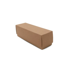 Long Brown Bottom-Lid Cardboard Box for Cookies