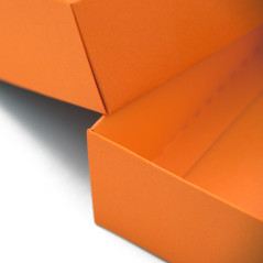 OrangeTwo Piece Cardboard Gift Box with Window