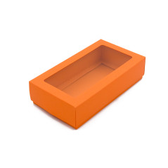 OrangeTwo Piece Cardboard Gift Box with Window