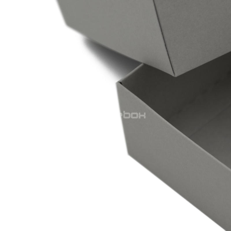 Grey Two Piece Cardboard Gift Box with Window