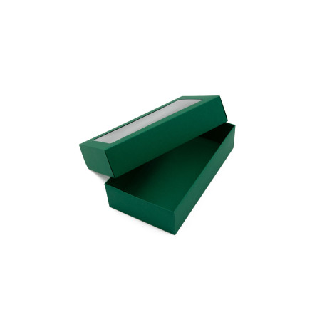 Dark Green Two Piece Cardboard Gift Box with Window