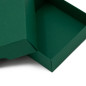 Two Piece Small Square Dark Green Cardboard Gift Box