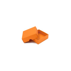 Two Piece Small Square Orange Cardboard Gift Box