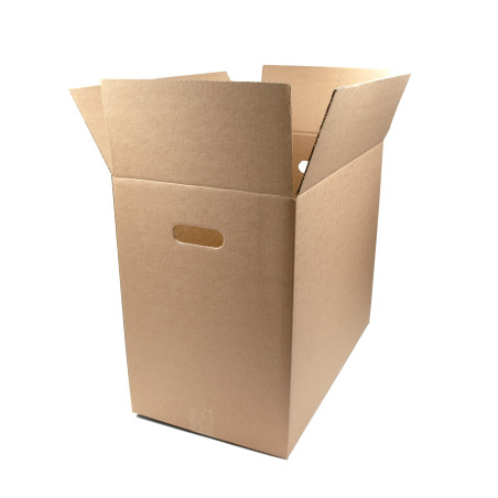 Large Cardboard Box with Cut-Out Handles