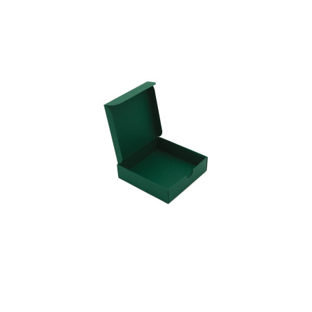 Small Square Gift Box from Dark Green Decorative Cardboard