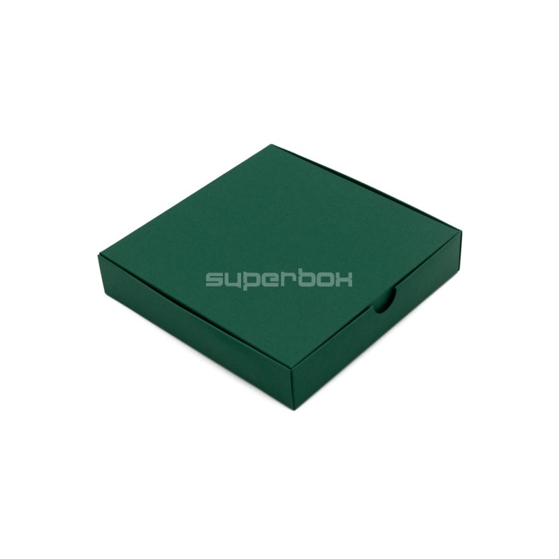 Dark Green Square Box with Recessed Cardboard Lid