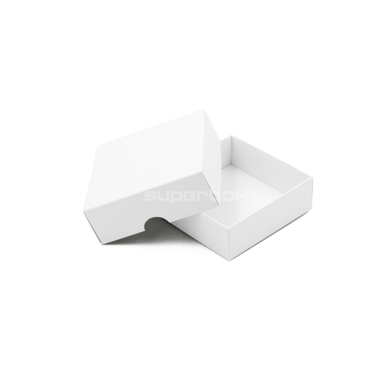 2-PC Small Square Gift Box from White Cardboard