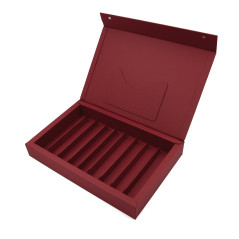 Wine Red Color Box With Magnets for MACARONS Cookies