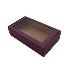 Cherry Red Gift Box with Clear Window