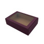 Purple Red A4 Size Gift Box with Transparent Window