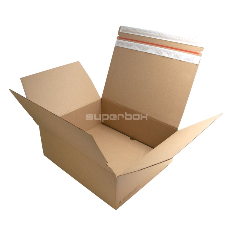 Large Shipping Box with Adhesive Tape and Tear-off Tape