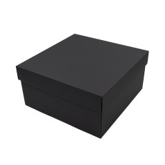 Large Black Square Box 15 cm High with a Lid