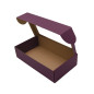 Extended Purple PREMIUM Gift Box with Clear Window and Lines