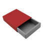 Pull-out Gift Box with Red Sleeve and Grey Bottom