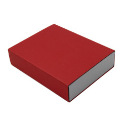 Pull-out Gift Box with Red Sleeve and Grey Bottom