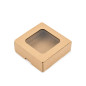 Brown Mini Box from Corrugated Board with Window