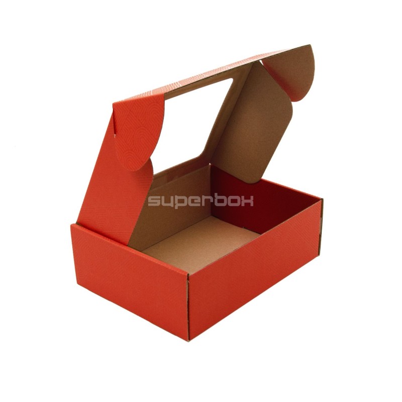 Подарочная коробка формата A5 с окном и принтом "Сердечки" Подарочная коробка формата A5 с окном и принтом "Сердечки"