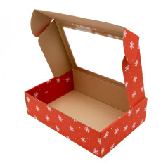 Red A4 Format Gift Box SNOWFLAKES