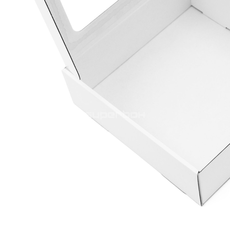 White Small Gift Box with PVC Window, 6 cm Height