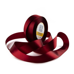 Luxurious Burgundy Satin Ribbon | 25mm Wide, 32m Long | Superbox