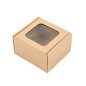 Brown Mini Cube Box with Clear Window