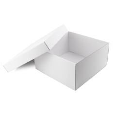 Large White Square Box with a Lid | 300x300x150 mm | Superbox