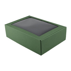 Green A4 Format Box with Window | 305x215x85 mm | Superbox