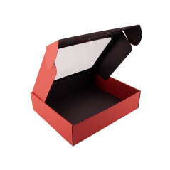 Red Gift Box with Clear Window | 340x280x85 мм | Superbox